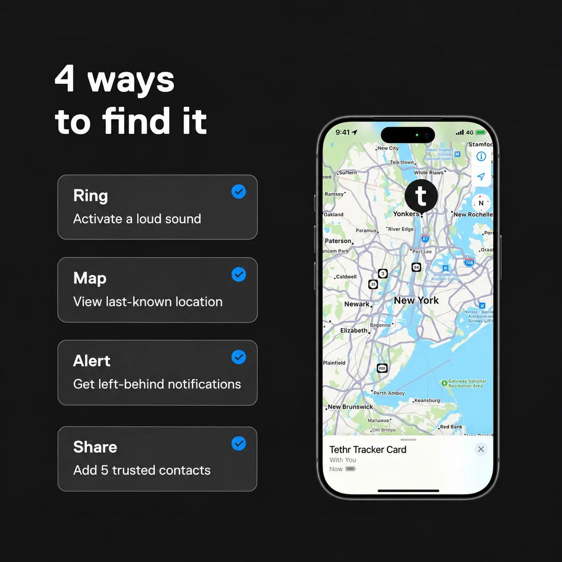 Tethr Tracker Card